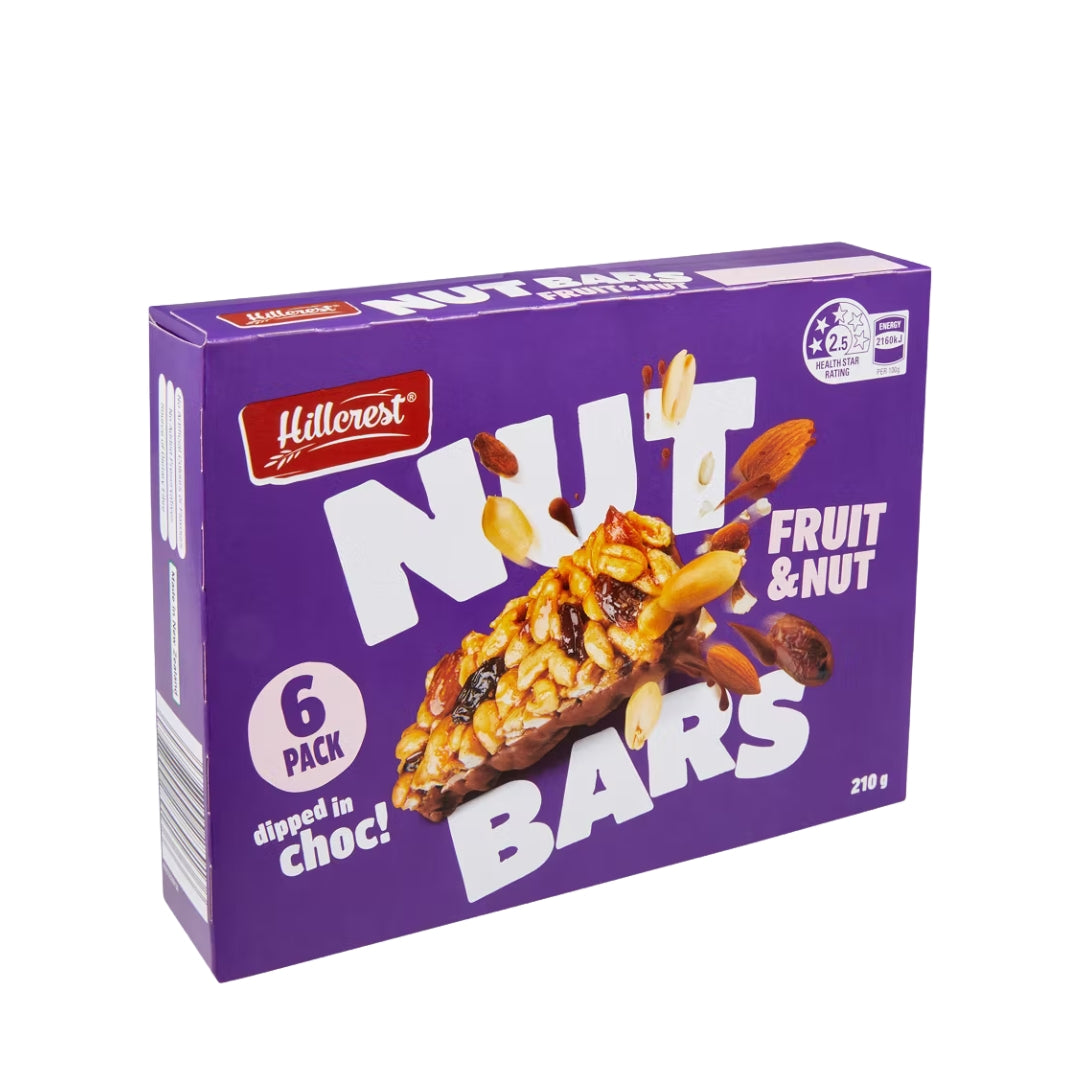Hillcrest Nut Bars – Fruit & Nut (Pack of 6)