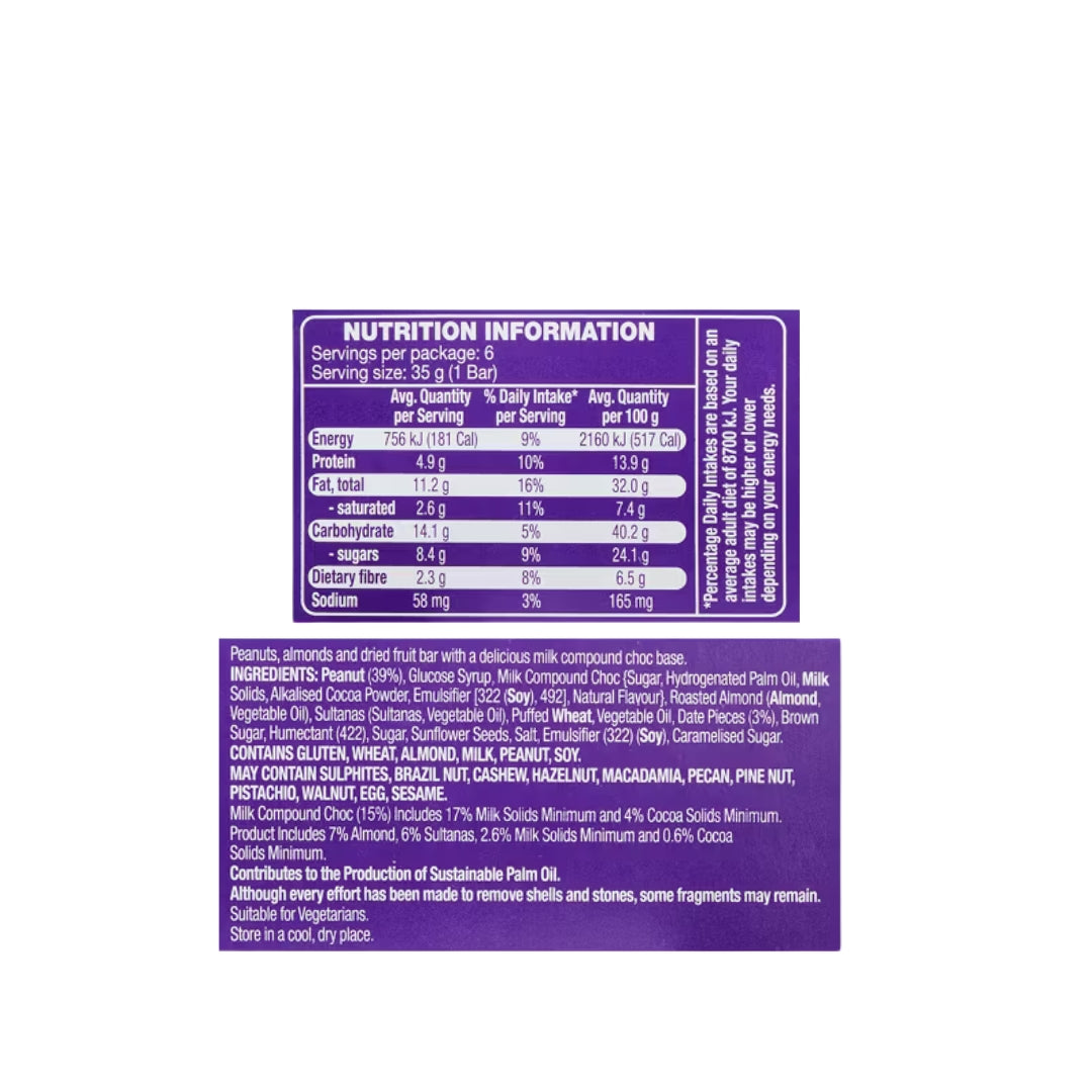 Hillcrest Nut Bars – Fruit & Nut (Pack of 6)