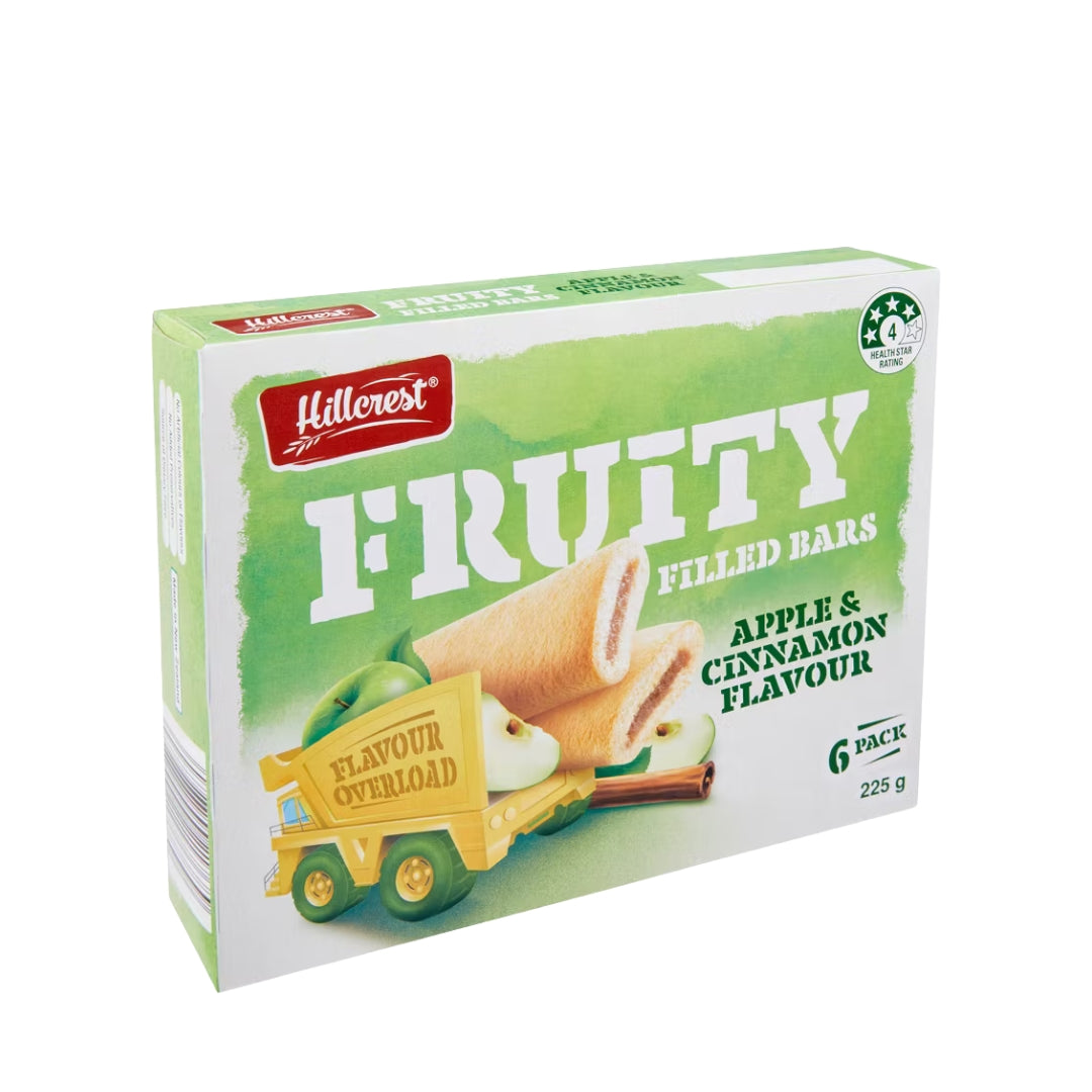 Hillcrest Fruity Filled Bars – Apple & Cinnamon (Pack of 6)