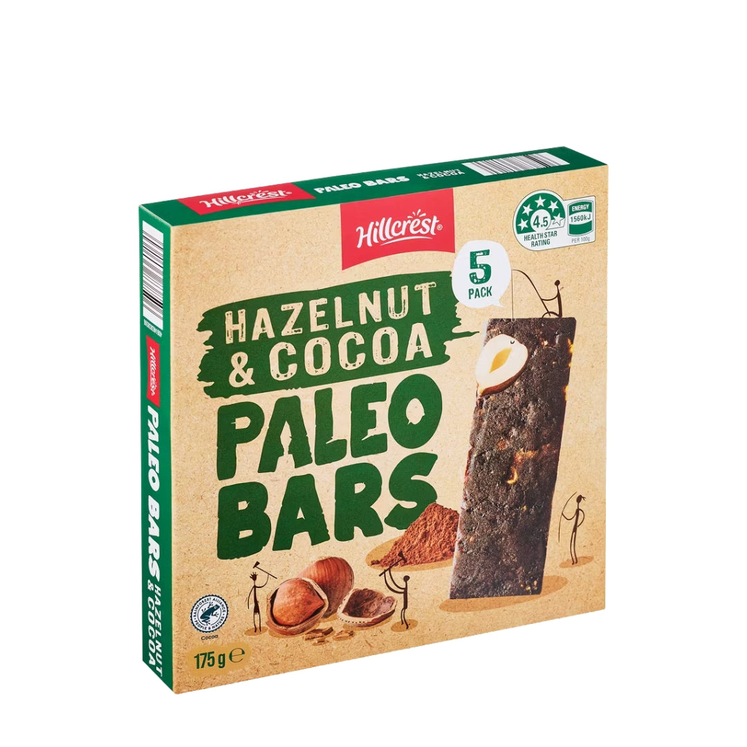 Hillcrest Paleo Bars – Hazelnut & Cocoa (Pack of 5)