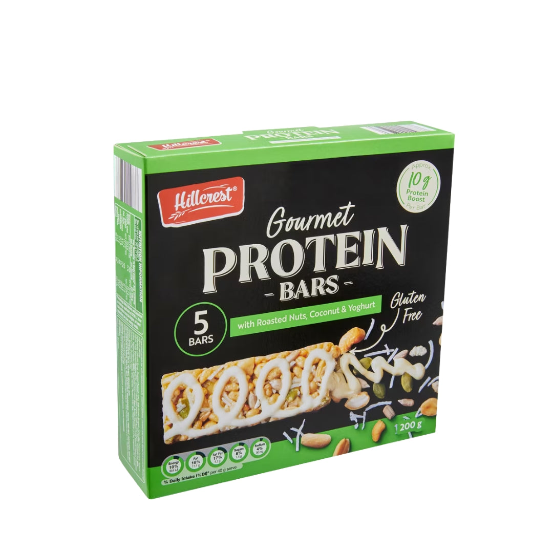 Hillcrest Gourmet Protein Bars – Nuts, Coconut & Yoghurt (Pack of 5)