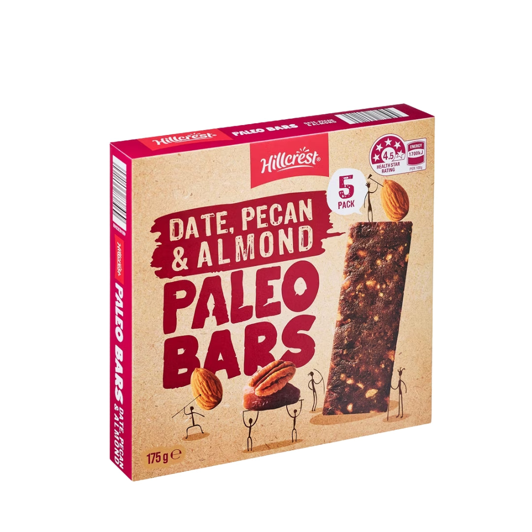 Hillcrest Paleo Bars – Date, Pecan & Almond (Pack of 5)